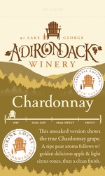 Adk Winery Chardonnay NV Shelf Talker